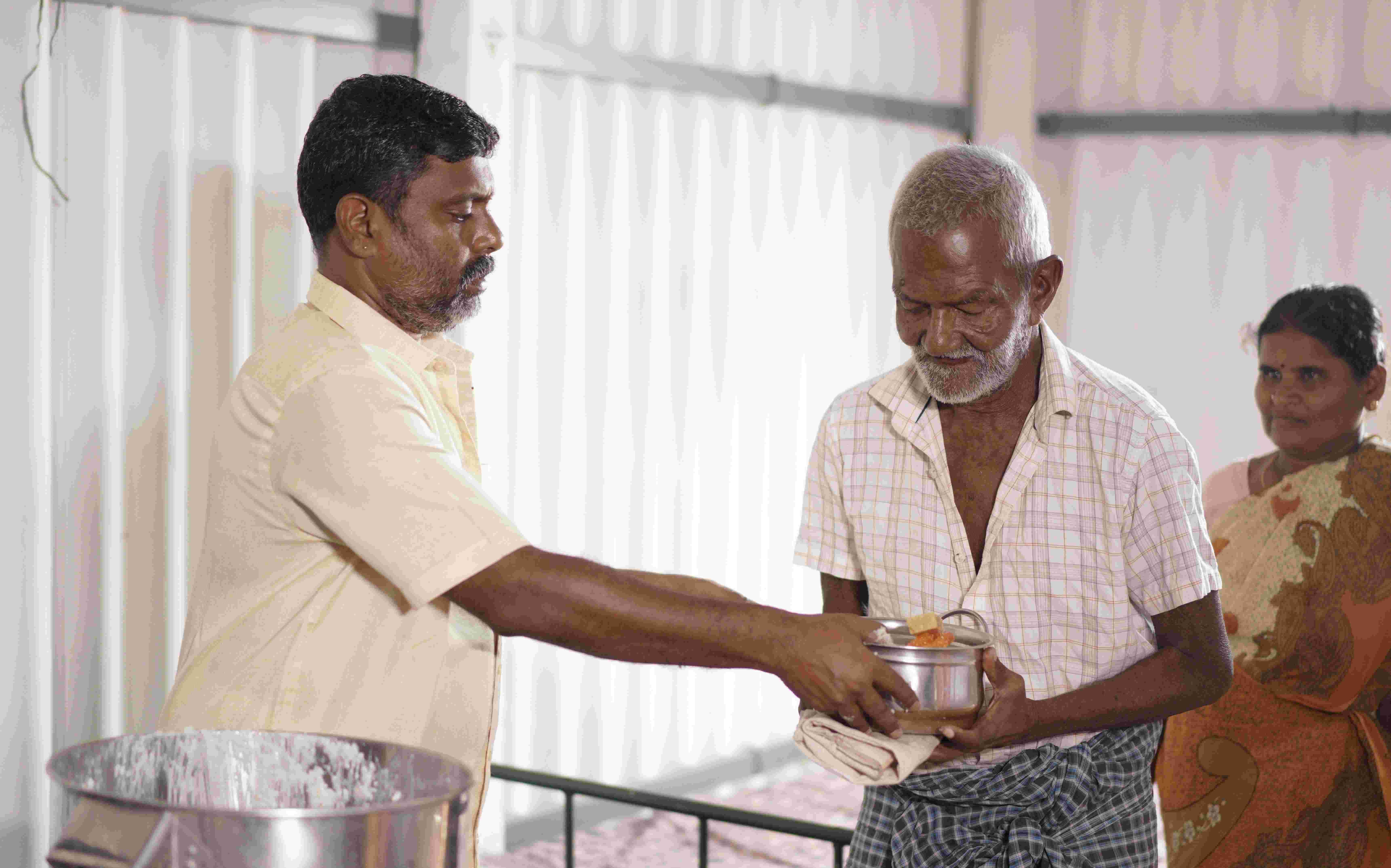 Food distribution with sweets